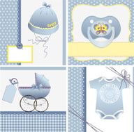 Cute templates for baby card N4
