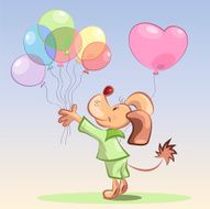 Dog with balloons N2