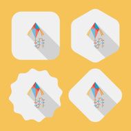 kite flat icon with long shadow eps10 N50