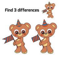 Find 3 differences (bear) N3