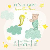 Baby Shower or Arrival Card - with Bear N15