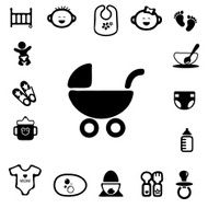 Baby Silhouette Icons