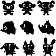 Black and white Characters
