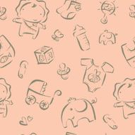 Seamless baby pattern N15