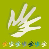 Flat design hand N9