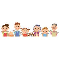 The scene where a family eats