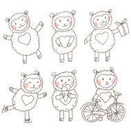 Cute mascot sheep collection N2