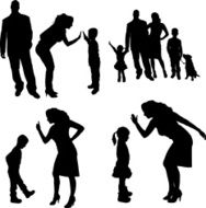 Vector silhouette of family N427