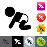 Crawling baby icon