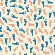 Seamless pattern with colorful footprints N2