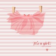 Baby girl shower card N107