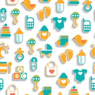Seamless baby pattern N16