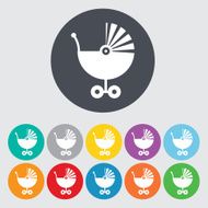 Baby pram stroller sign icon Buggy carriage symbol
