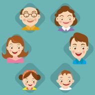 Set of family icons vector