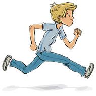Running teen boy N2