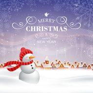 Vector Christmas Design with Snowman N12