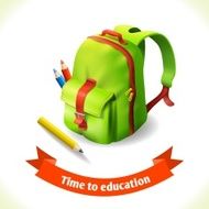 Backpack education icon