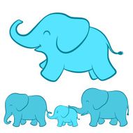 Elephant family cartoon N2
