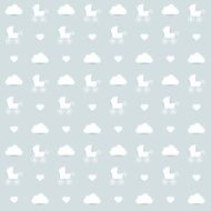 Baby blue background Retro buggie concept