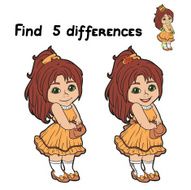 Find 5 differences (girl) N2