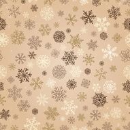 Winter Snow Flakes Doodle Seamless Background N2