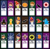 halloween tags layout design