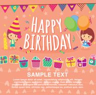 birthday kids layout design