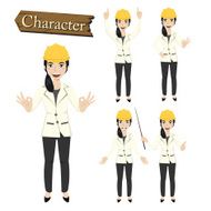 Engineer character set vector N5