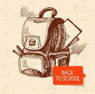 Vintage hand drawn back to school illustration