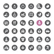 Newborn and Childhood vector icons