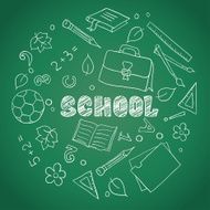 Sketch of school elements