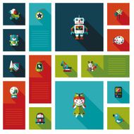 kid toy flat ui background set N2