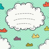 Doodle cloud frame