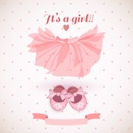 Baby girl shower card N108