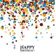 Vector birthday card with polka dots and wishes text N2