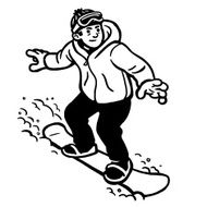Man Snowboarding
