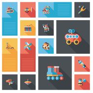 kid toys flat ui background eps10 N17