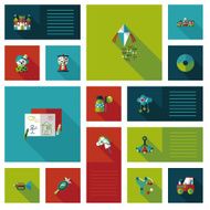 kid toys flat ui background eps10 N18