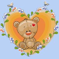Teddy Bear With Flowers N5