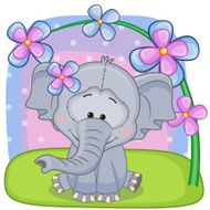 Elephant With Flowers N7