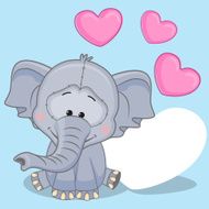 Elephant with hearts N4