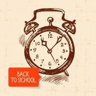 Vintage hand drawn back to school illustration N2