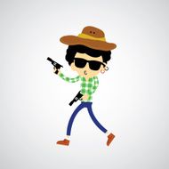 Cowboy vector cartoon N8