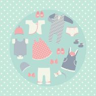 Baby clothes set Pastel colors