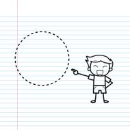 pointer boy cartoon sketch N2