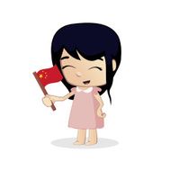 Little Girl - Flags China