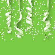 Happy Birthday Background with Paper Streamers