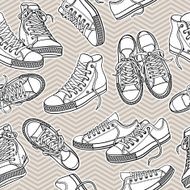 Seamless pattern with sneakers N7