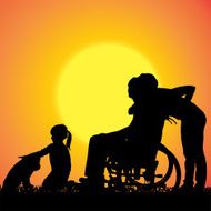 Vector silhouette of family N434