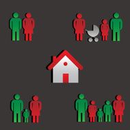 The house and four families